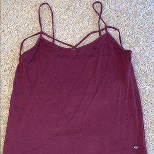 Maroon strappy tank